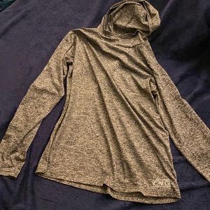 RETIRED CVG Grey Long Sleeve Warm Up Shirt-Large